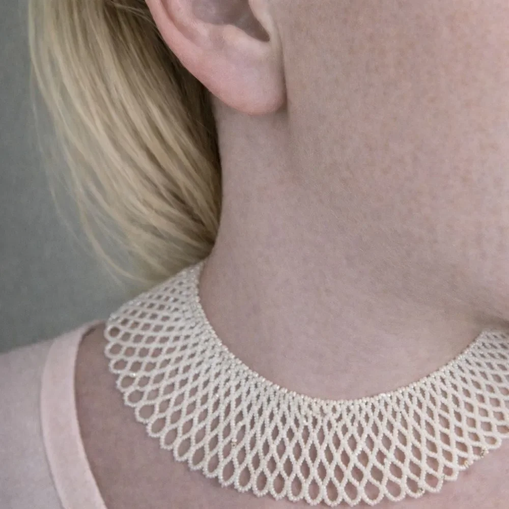 Elegant Cream Choker Necklace